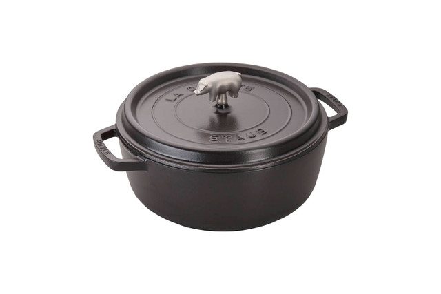  STAUB Cast Iron Baby Wok, 0.5-quart, Black Matte: Home & Kitchen