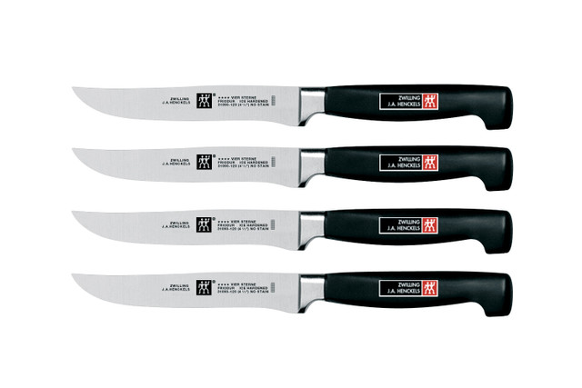 Zwilling J.A. Henckels 4-pc Stainless Steel Serrated Mignon Steak Knife Set