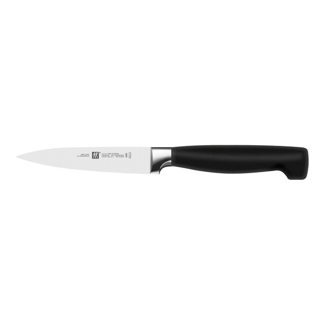 4 Inch Serrated Blade paring knife, Grey handle. 