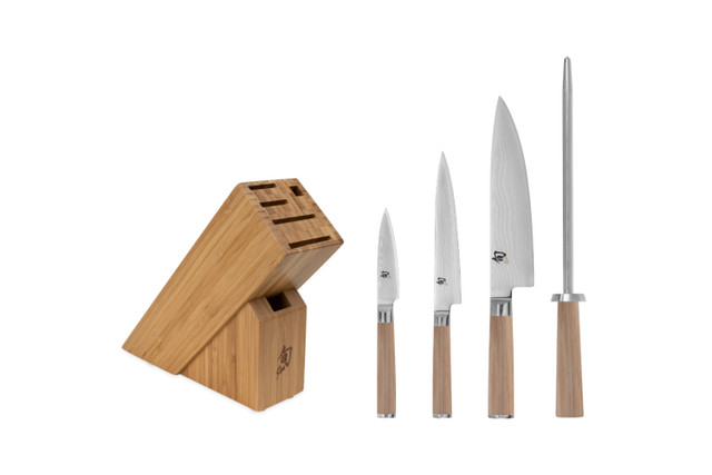 Global Classic Kabuto Knife Block Set Plus Sharpener