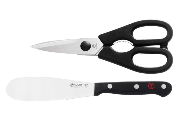 Sous Chef 2-Pack Self-Sharpening Household Shears - Ivory/Off White