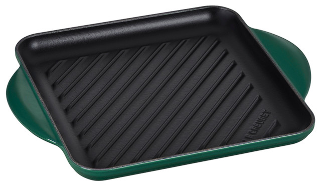 Durable 9.5 Inch Nonstick Stove Top Grill Pan Square Cast Iron