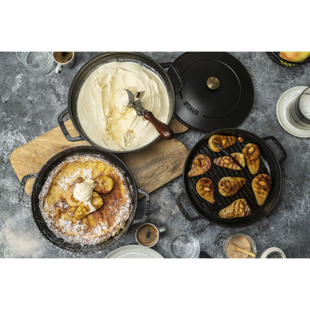 Staub Cast Iron 7.9 Round Covered Baking Dish - Matte Black