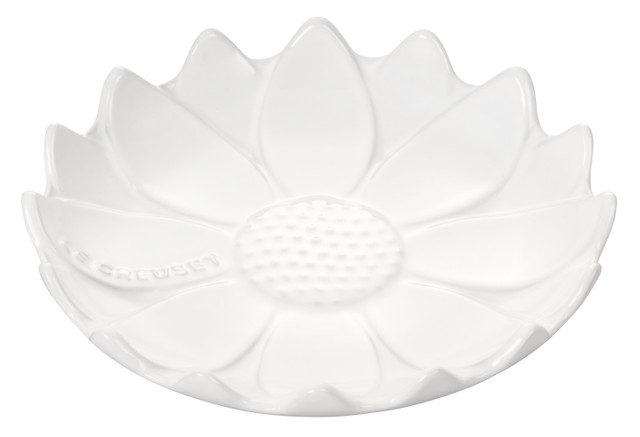 Le Creuset Flower Spoon Rest | Stoneware White