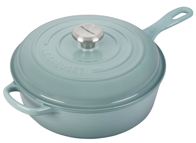 Le Creuset Signature 9-qt Round Dutch Oven with Stainless Steel Knob, Sea  Salt