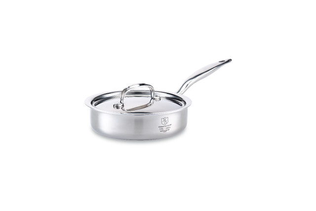 13.5 Stainless Steel French Skillet with Lid, Heritage Steel