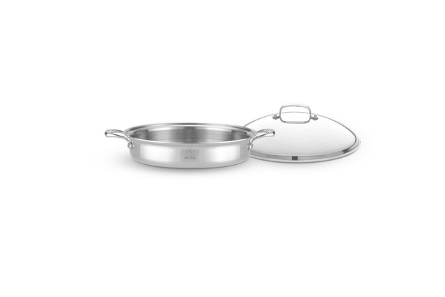 13.5 Stainless Steel French Skillet with Lid, Heritage Steel