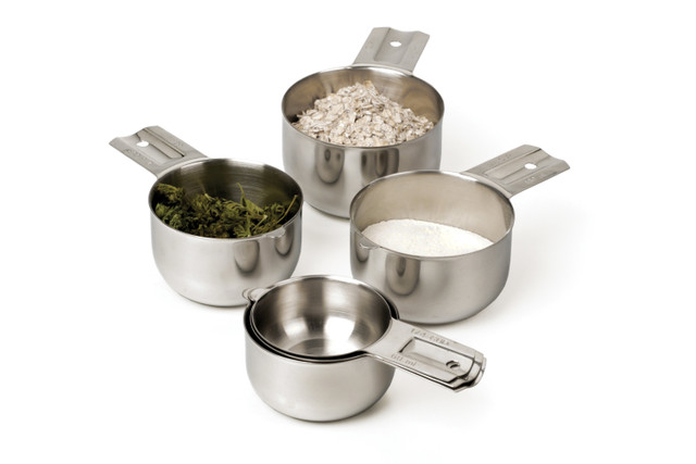 Le Creuset 4-Piece Measuring Cups Set, Stainless Steel