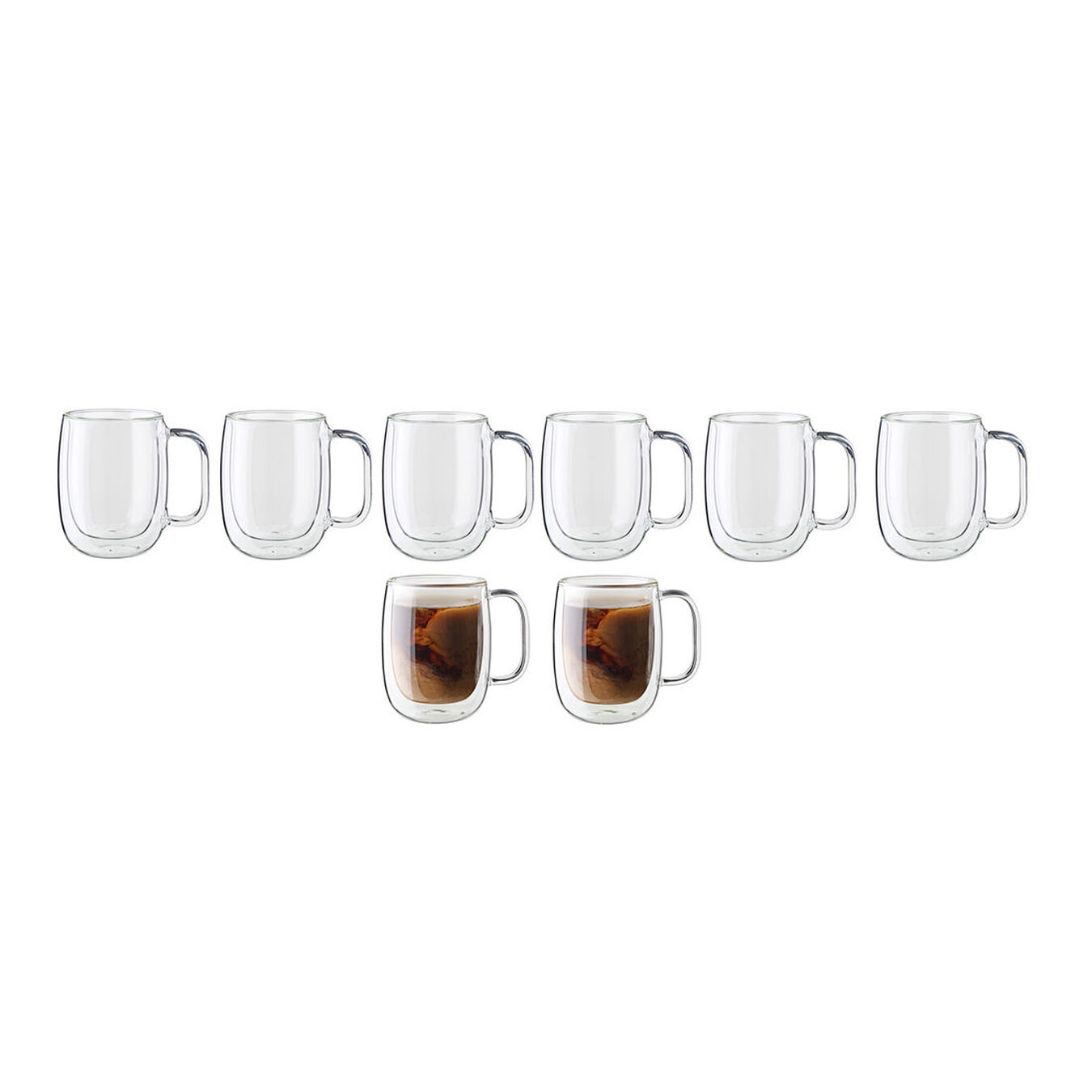 ZWILLING Sorrento 8-pc Double-Wall White Wine Stemless Glass Set 