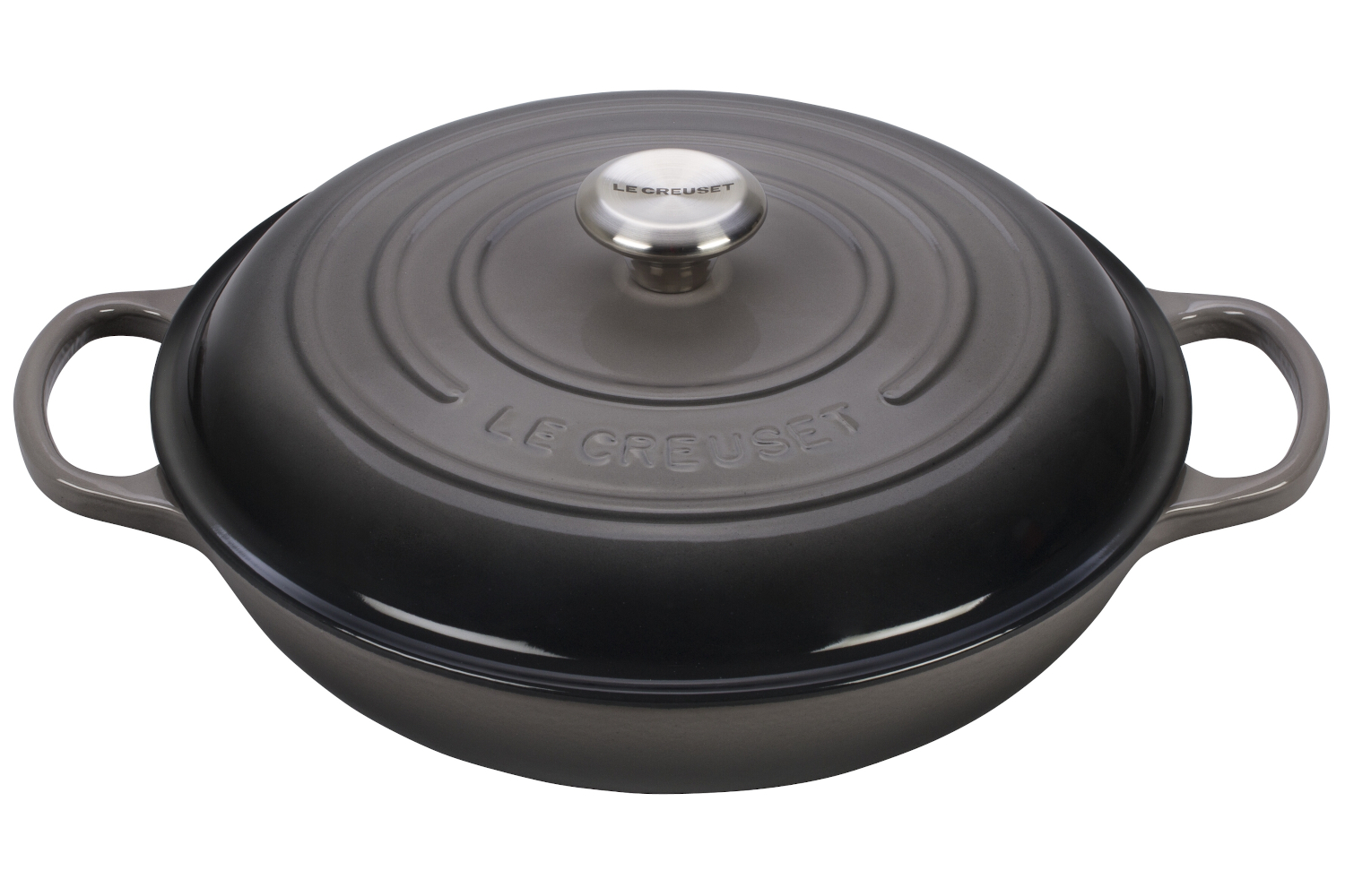 Le Creuset Signature 3.5-Qt. Cream Enameled Cast Iron Braiser