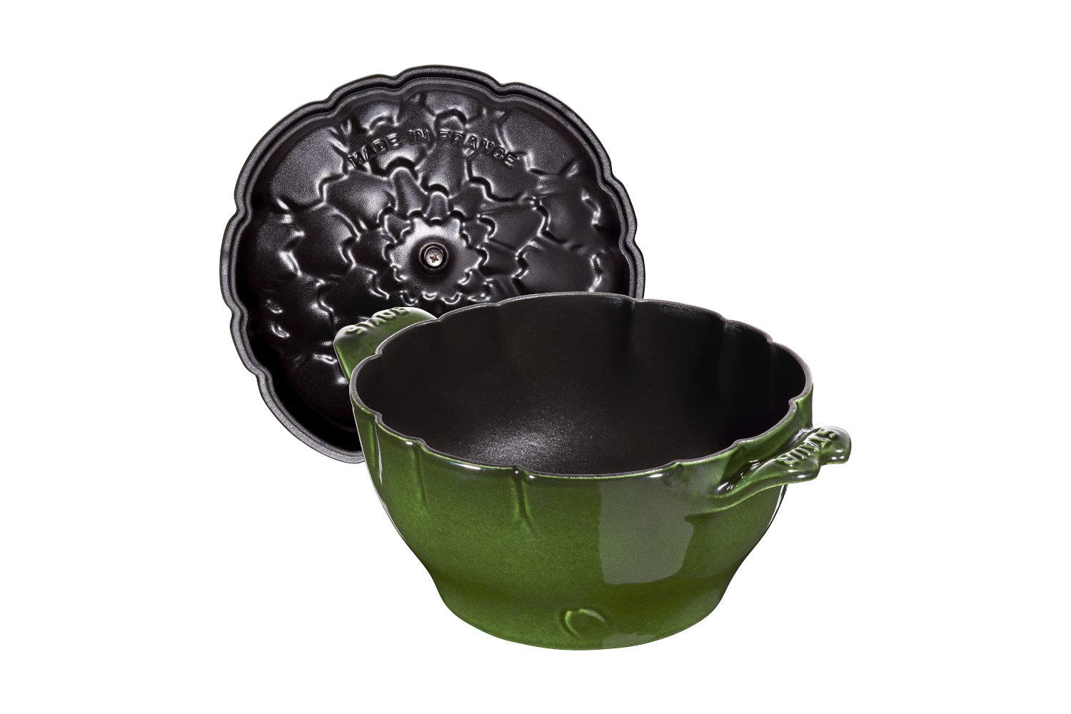 Staub - Cast Iron 3-qt Artichoke Cocotte - Basil