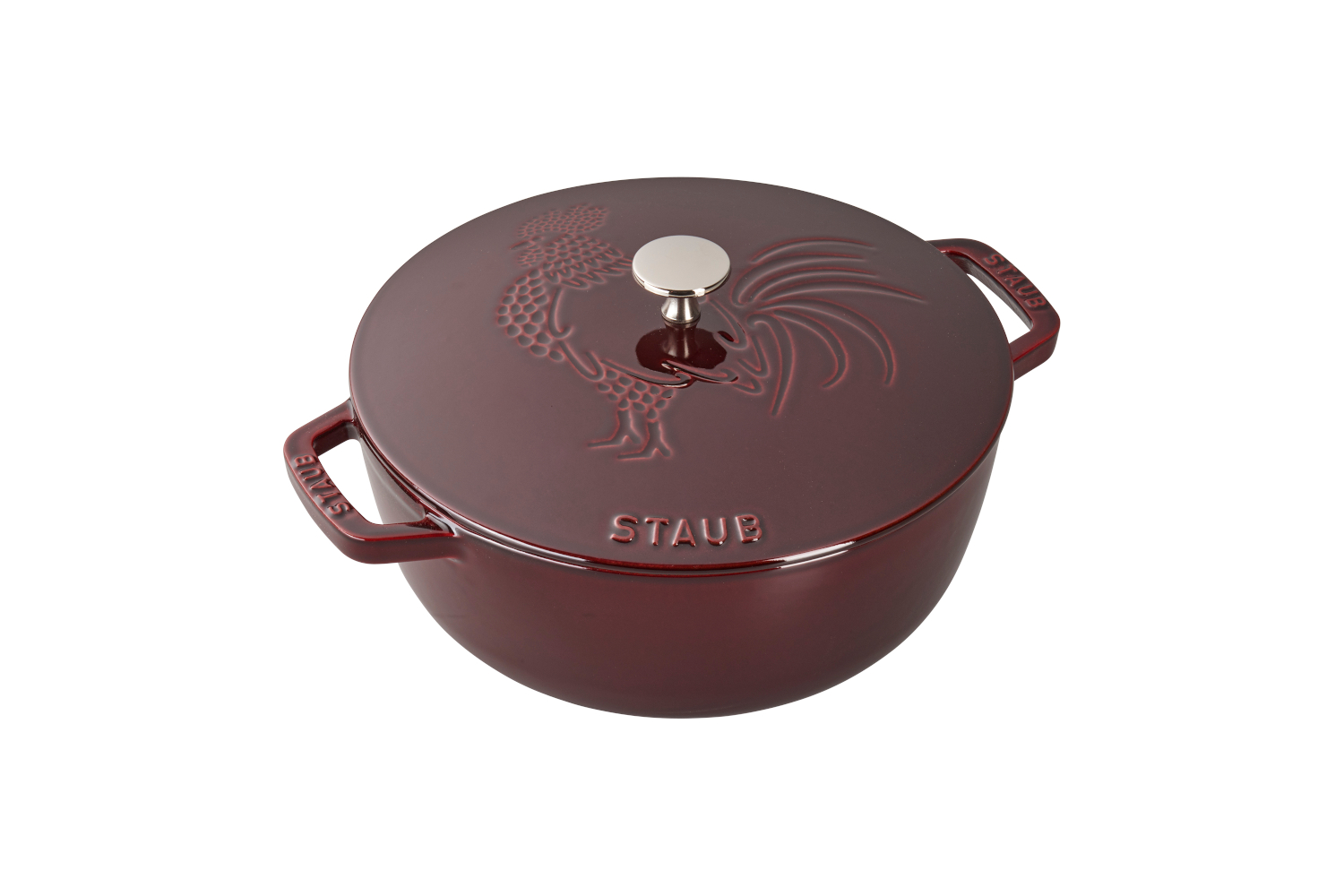 Staub Essential 3.75 Qt Cast Iron Rooster Cocotte/Dutch Oven