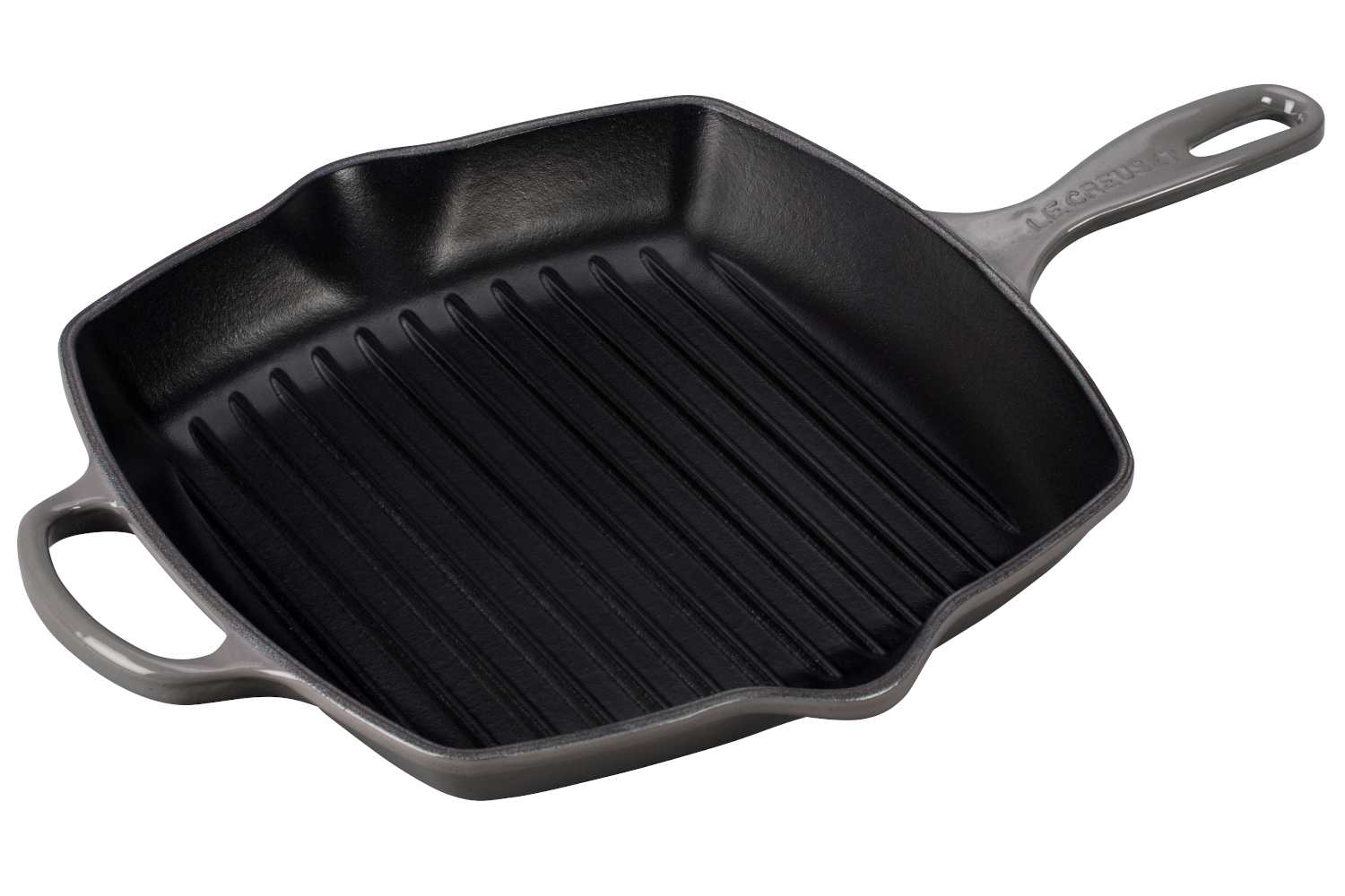 Le Creuset 10.25 Square Signature Cast Iron Grill Skillet | Sea Salt