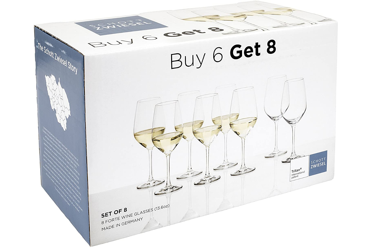 Fortessa Forte Red Wine Glasses, Set of 8, Clear