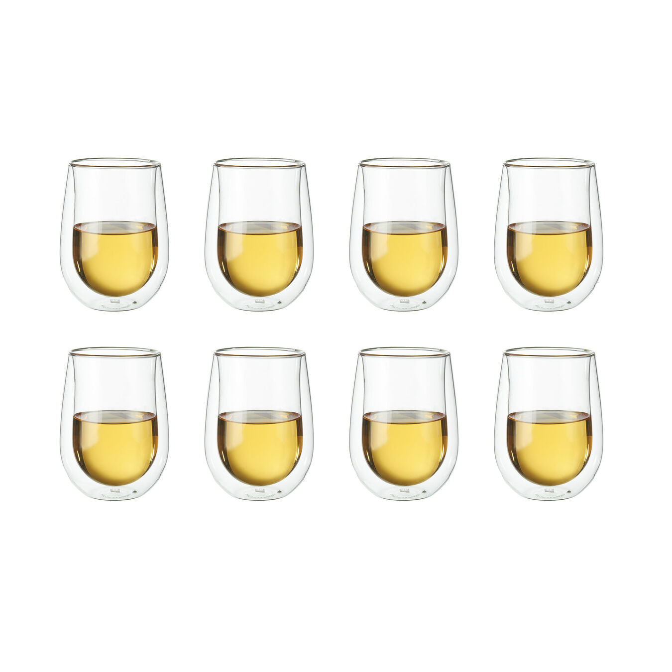 ZWILLING Sorrento 8-pc Double-Wall White Wine Stemless Glass Set