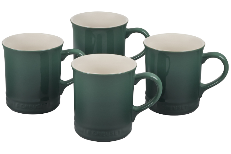 Le Creuset 13 oz. Set of 4 Artichaut Heritage Mugs