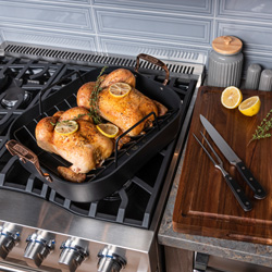 Viking Hard Anodized Copper Handle Aluminum Nonstick Roaster with