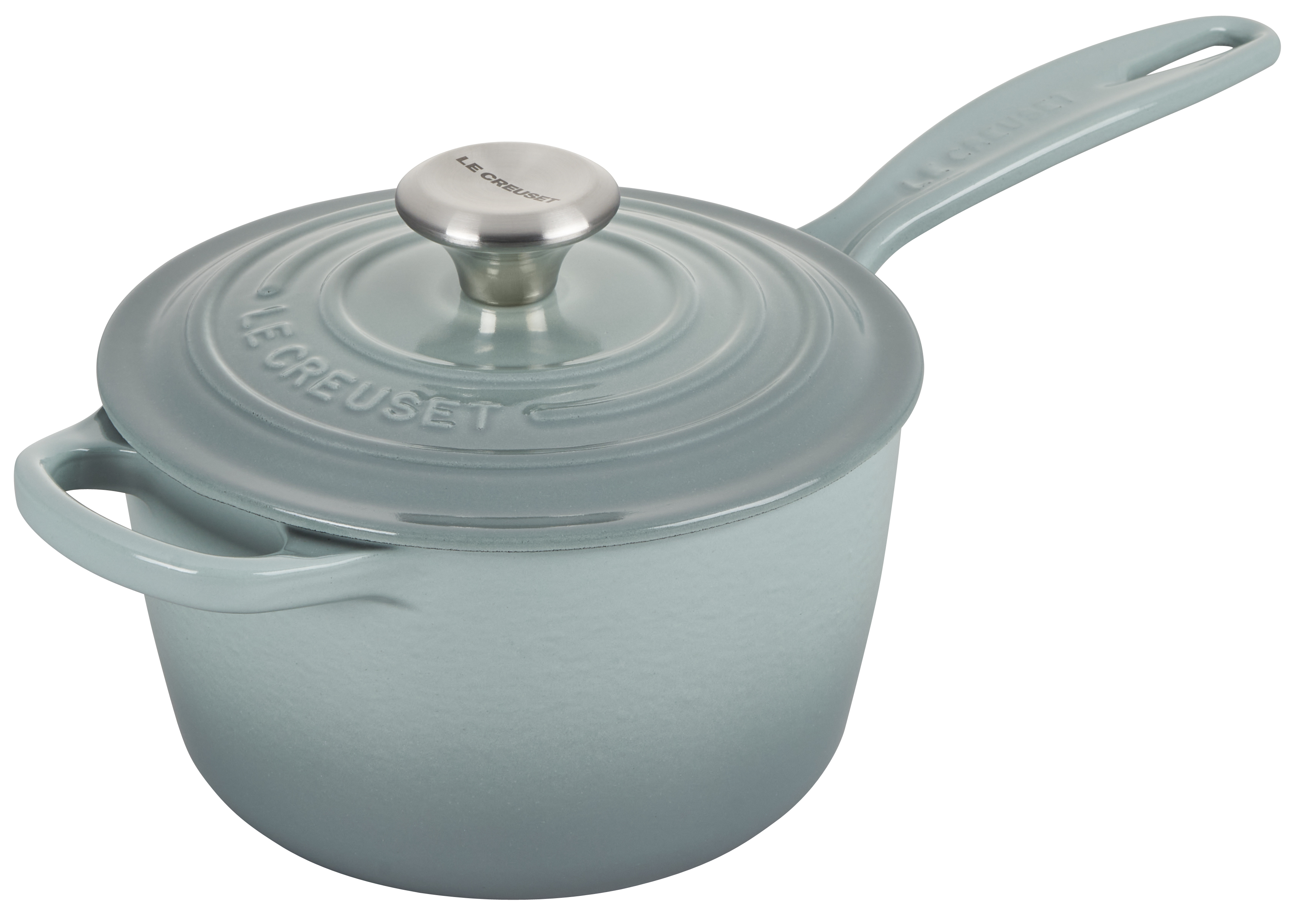 Le Creuset Signature Cast Iron Saucepans Sea Salt
