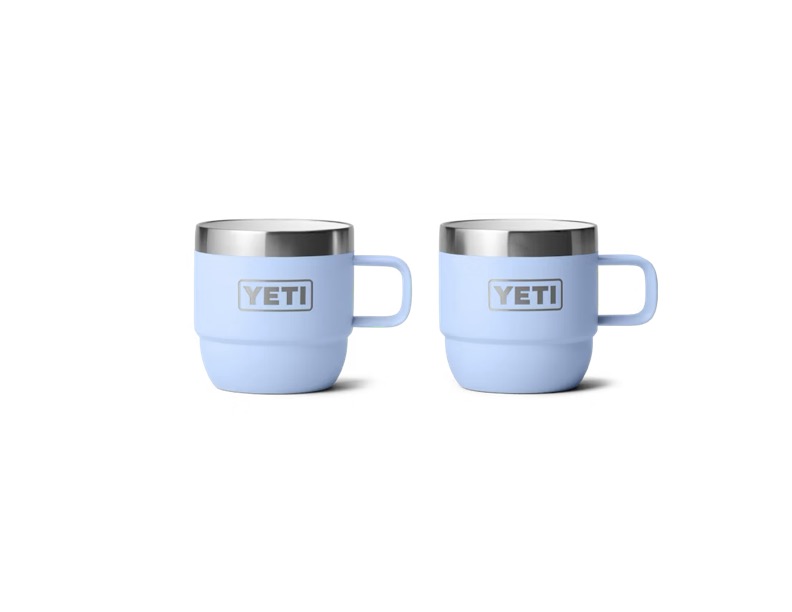 YETI Rambler 6 oz Stackable Mugs (2 Pack) Big Sky Blue