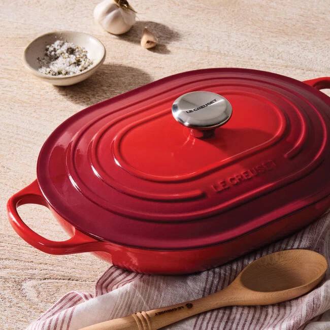 Le Creuset Enameled Cast Iron 3.75 qt. Covered Oval Casserole - Cerise