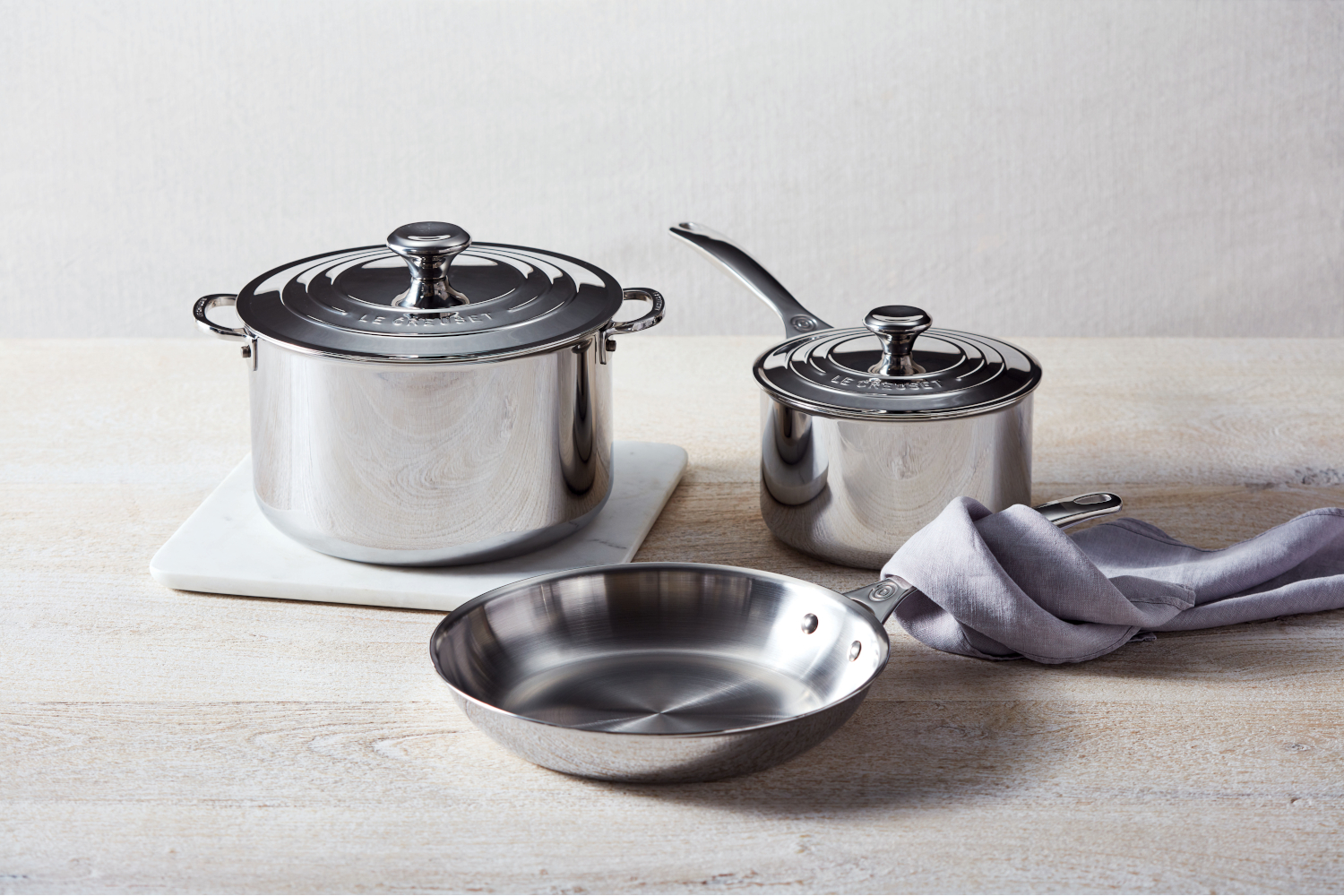 Le Creuset Stainless Steel 5-Piece Brunch Cookware Set