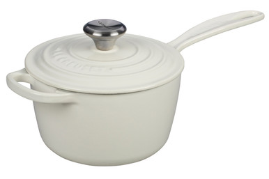 Le Creuset Enameled Cast Iron Saucepan - 1.75 Qt White