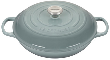 Le Creuset Enameled Cast Iron Signature Braiser, 3.5 qt., Sea Salt