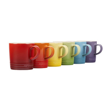 Multicolor Stacking Mugs or Espresso Cups Sets of 6