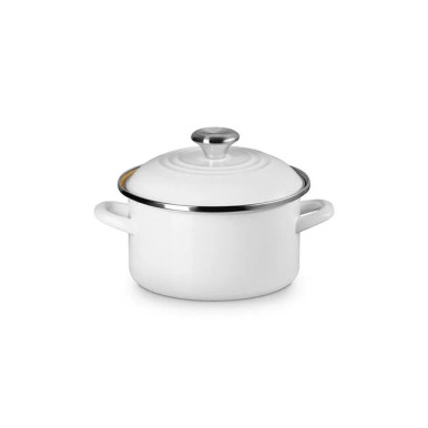 Le Creuset Petite 3.8 qt. Enamel on Steel Stockpot - White