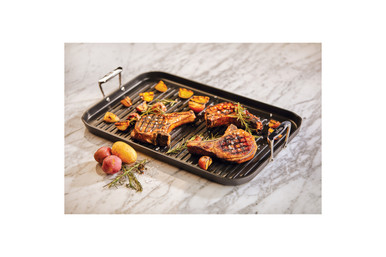 All-Clad HA1 Hard-Anodized Non-Stick Double-Burner Griddle + Reviews