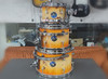 AkustikWorks-Custom Drum series -    7 piece Shell Pack Natural to Orange Burst Mapa Burl Finish, with 8",  10” and 12” RackToms, 14” and 16” FloorToms, 14" Snare And 22” BassDrum Mapa Burl - (14” Floortom Can be used as a SNOM Snare/Tom)