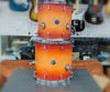 AkustikWorks-Custom Drum series -    7 piece Shell Pack Cherry SunBurst Finish, with 8",  10” and 12” RackToms, 14” and 16” FloorToms, 14" Snare And 22” BassDrum Mapa Burl - (14” Floortom Can be used as a SNOM Snare/Tom)