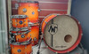 AkustikWorks-Custom Drum series -    7 piece Shell Pack Cherry SunBurst Finish, with 8",  10” and 12” RackToms, 14” and 16” FloorToms, 14" Snare And 22” BassDrum Mapa Burl - (14” Floortom Can be used as a SNOM Snare/Tom)