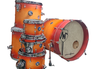 AkustikWorks-Custom Drum series -    7 piece Shell Pack Cherry SunBurst Finish, with 8",  10” and 12” RackToms, 14” and 16” FloorToms, 14" Snare And 22” BassDrum - (14” Floortom Can be used as a SNOM Snare/Tom)