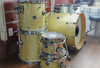 AkustikWorks - Custom Drum series -    6 piece Shell Pack- Brilliant Gold Sparkle Finish, with 10” and 12” RackToms, 14” and 16” FloorToms, 14" Snare And 22” BassDrum Mapa Burl - (14” Floortom Can be used as a SNOM Snare/Tom)