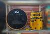 DW Collector's Series 3-Piece Shell Pack Twisted Yellow FinishPly - 13" Racktom, 14" FloorTom , and 22" Bass Drum