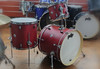 Pdp Spectrum Series  Compact Configuration 3-Piece Shell Pack Red Wood Matte FinishPly -  12" Racktom, 14" FloorTom ,  20" Bass Drum (No snare included, posible in addition) (Ideal for churches, small stages, and studio work ) "Smartest Kit"