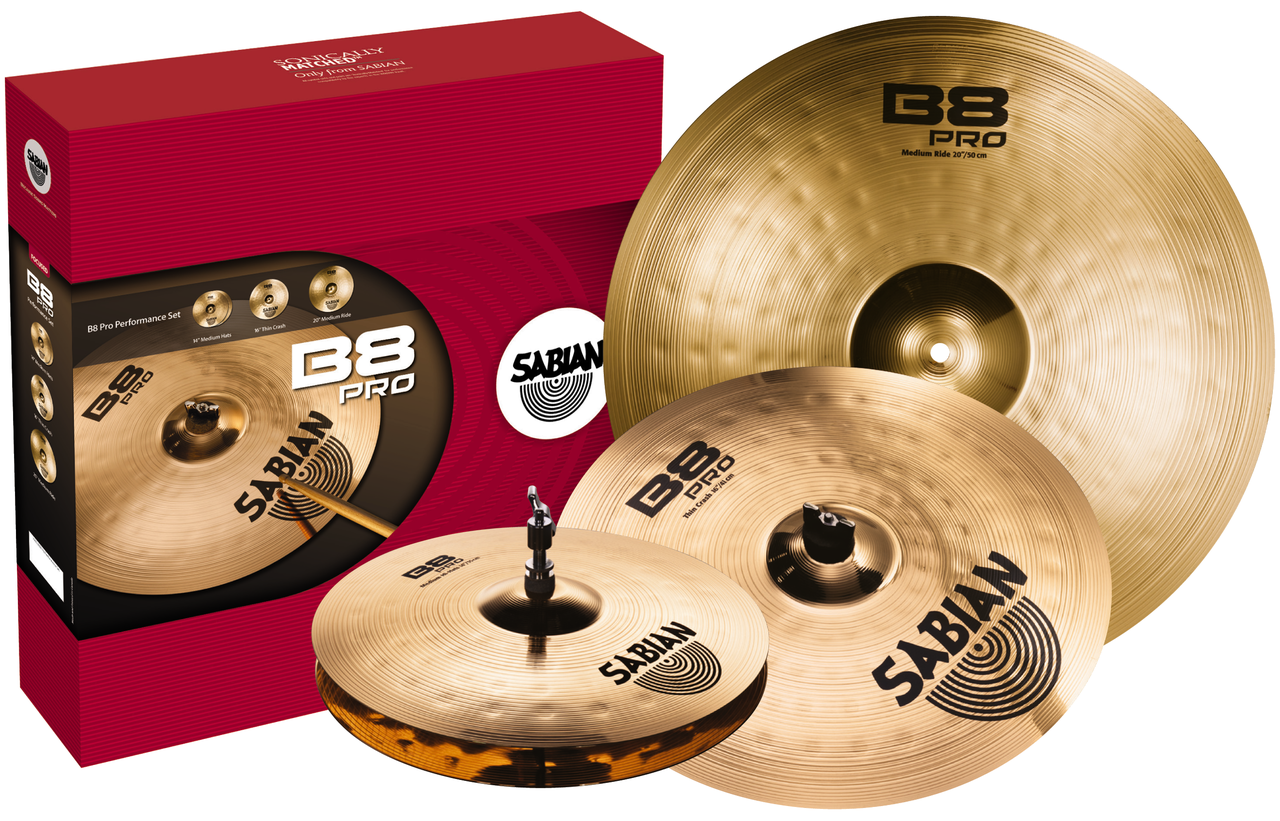 Sabian B8Pro 4 Pack Box Set with 14 Sabian B8Pro 4 Pack Box Set with 14