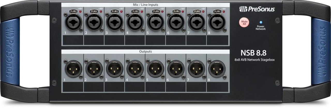 PreSonus NSB8.8 AVB Networked Stage Box 8 x 8 Digital Stage Box
