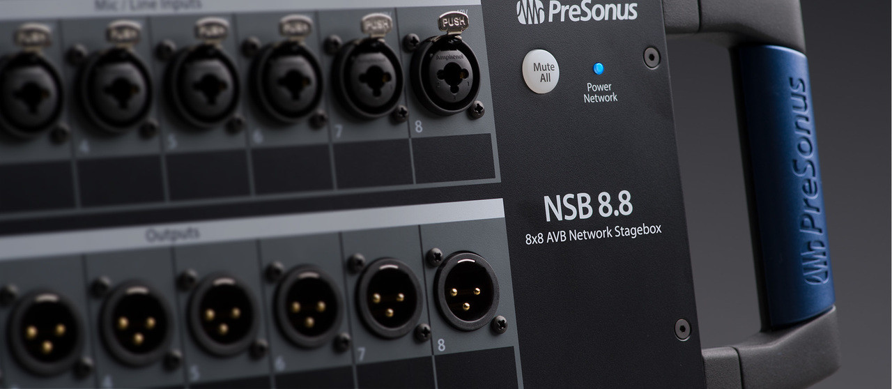PreSonus NSB8.8 AVB Networked Stage Box 8 x 8 Digital Stage Box