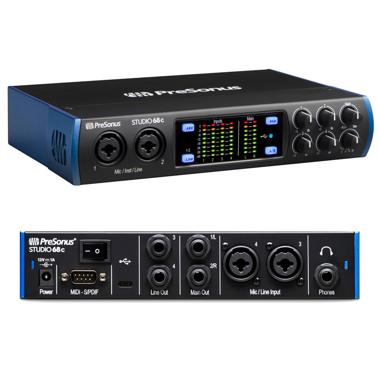 PreSonus Studio 68c USB-C Audio Interface 6-in/6-out USB-C Audio