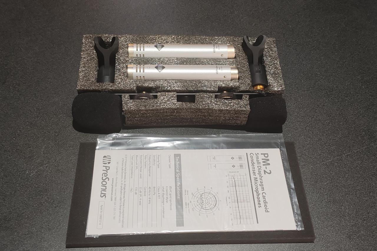 PreSonus PM-2 Small-Diaphragm Condenser Microphone Matched Pair