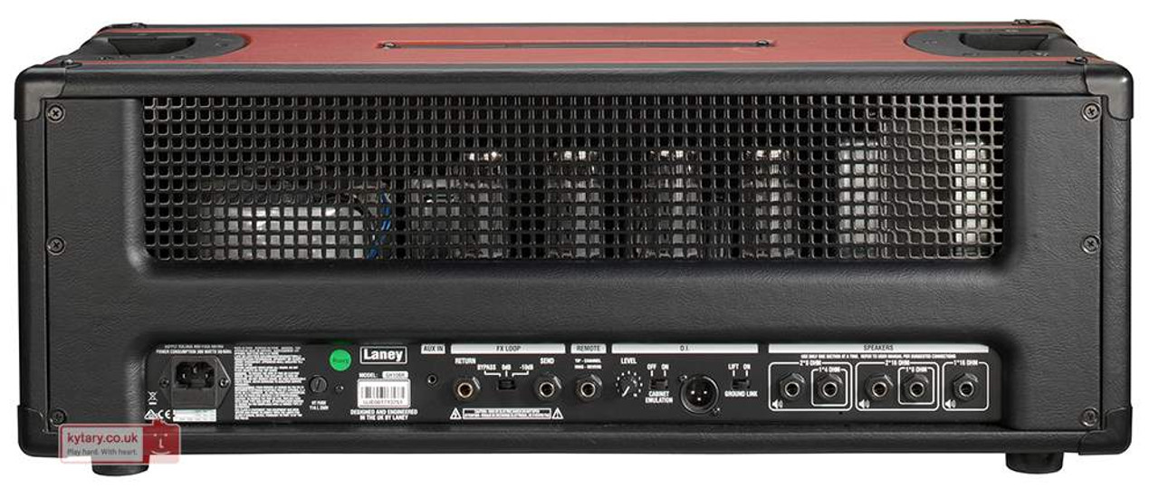 Laney GH100R 100W Tube Guitar Amp Head Black and Red