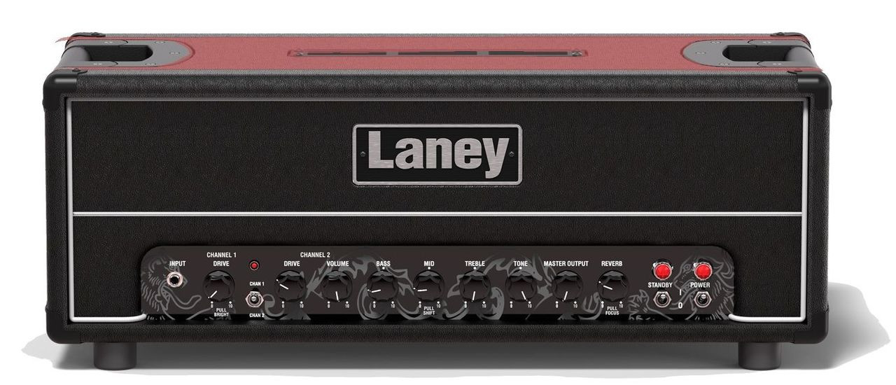 Laney GH100R 100W Tube Guitar Amp Head Black and Red - Musical