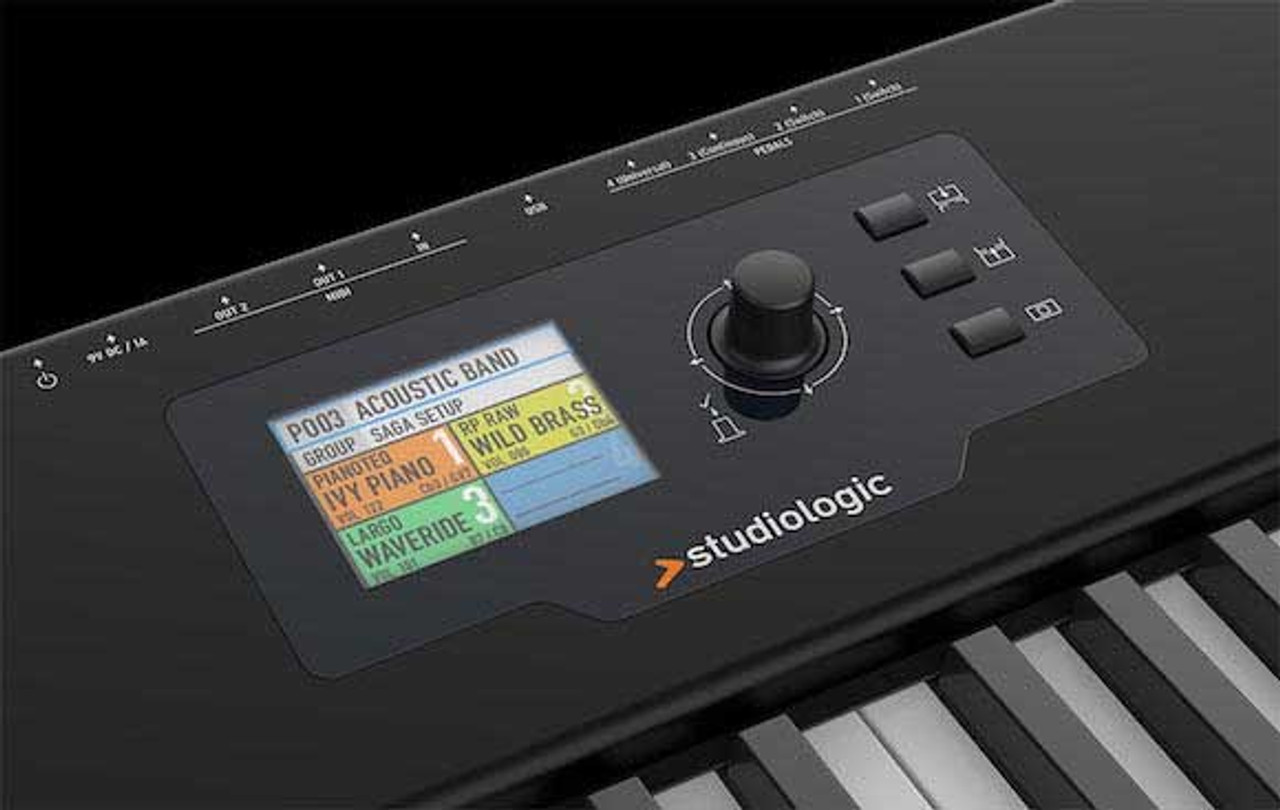 Studiologic Sl Studio Keyboard Controller Key Midi Keyboard Controller With Aftertouch Enabled Tp 100lr Hammer Action Tft Color Display And 3 X Y Stick Controllers Musical Garage Usa Llc