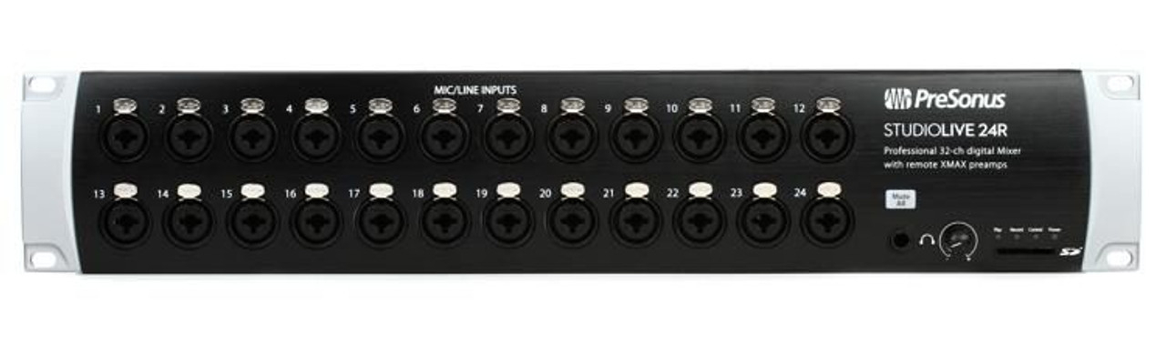 PreSonus StudioLive 24R 24 Channel Rackmount Digital Mixer 26-input,  32-channel w24 Mic Preamps, Built-in 40-in/40-out USB 2.0 and 55-in/55-out  AVB