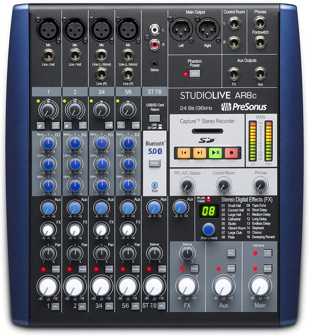 PreSonus STUDIO LIVE AR8c ハイブリッドアナログミキサー PreSonus StudioLive AR8c Mixer and Audio Interface with Effects 8