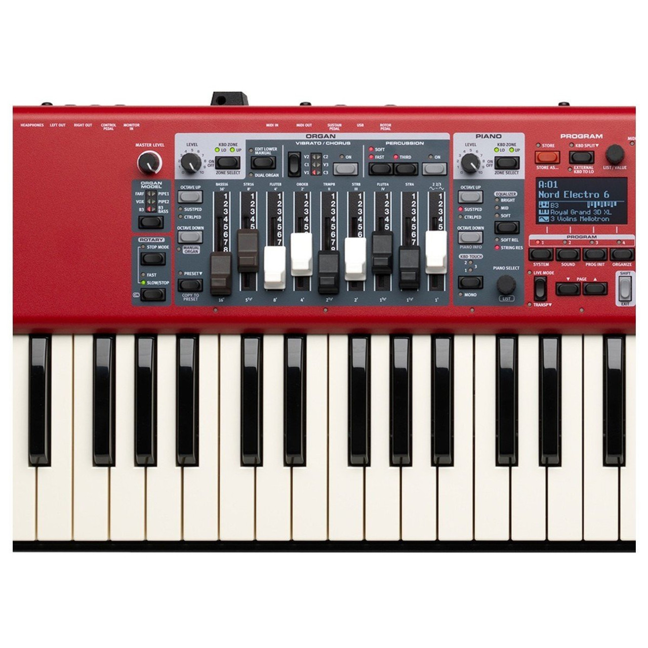 Nord Electro 6D 73 73-note Stage Piano with Piano and Organ Sounds,  Physical Drawbars, Effects, USB, and Rotary Speaker Emulator