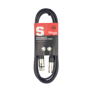 Stagg Microphone cable, XLR/XLR (m/f),  3m (10')