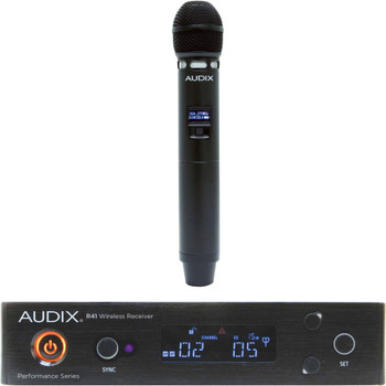 Audix AP41 VX5 Handheld Wireless Microphone System - A Band 40 Series Wireless System with VX5 Handheld Microphone with H60 Transmitter, and R41 Receiver - A Band (522-554MHz)